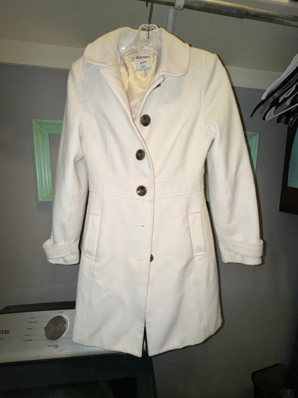 Old Navy Ivory Tailored 3 Button Coat Jacket XS